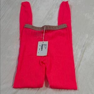 Gucci Kids Neon Pink Leggings